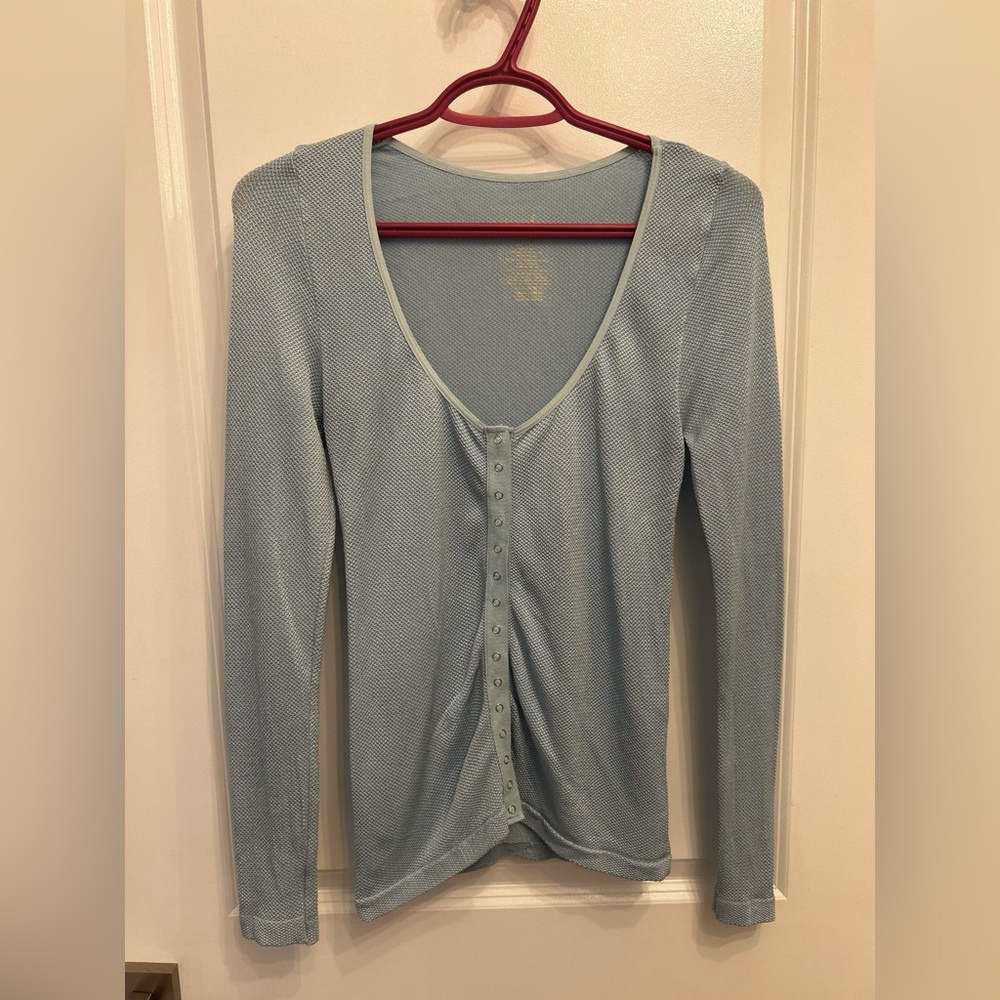 Free People Blue Snap Button Cardigan Size M/L